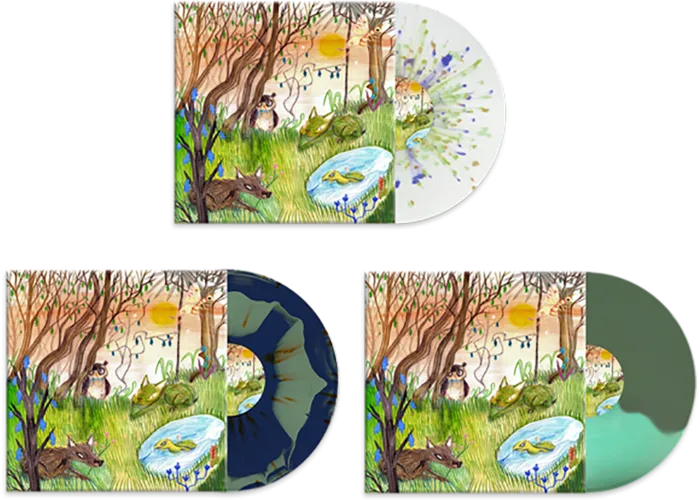 唱片野生动物素材卡通简笔森林