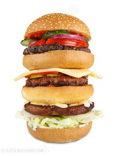 美味可口的汉堡高清图