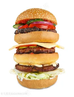 美味可口的汉堡高清图