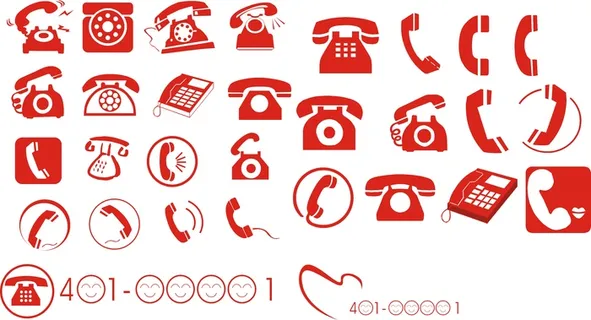 电话模型矢量图