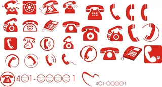 电话模型矢量图