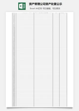 资产管理公司资产处置公示excel模板