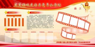 大气党建文化墙党务党政公开栏展板