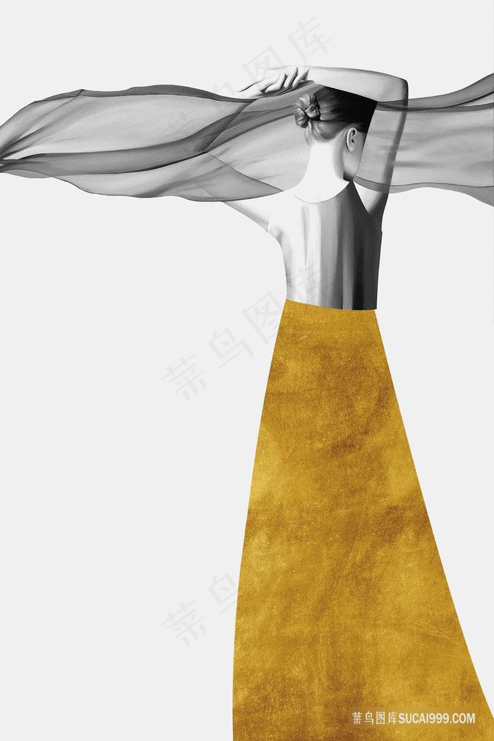 舞蹈女性装饰画