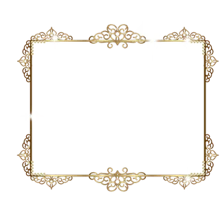 欧式花纹边框金色相框边框古典底纹花边欧美分割线装饰