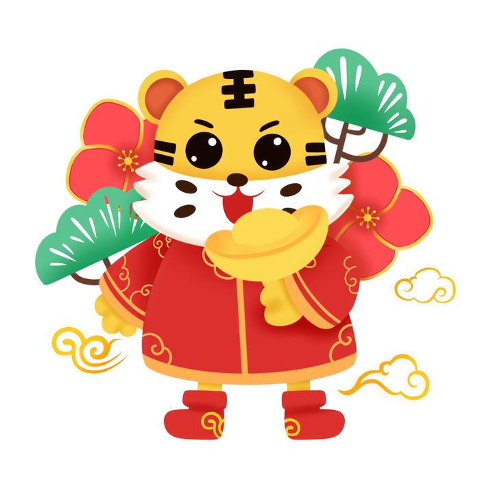 可爱虎年形象卡通新春