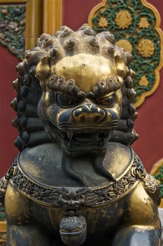 石狮铜狮造型北京印象北京风景