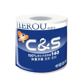 M洁柔 卫生纸纸巾 140g／卷（7D-5-7）超市商品白底图免抠实物摄影png格式图片透明底