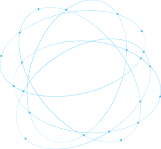 圆形围绕线条圆点科技kv主视觉