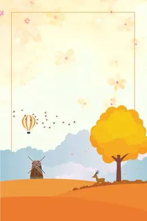 秋天清新营销背景设计