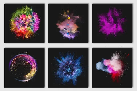 爆炸粉尘背景素材