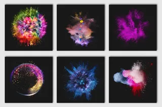 爆炸粉尘背景素材