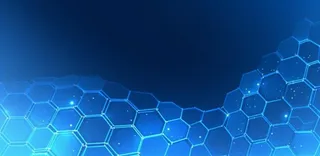 蓝色科技六边形几何形背景