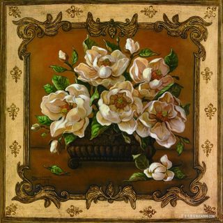 唯美花卉时尚复古艺术油画