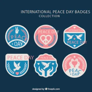 免抠国际和平日标签