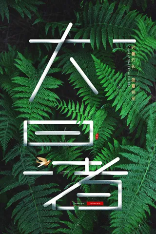 二十四节气大暑海报