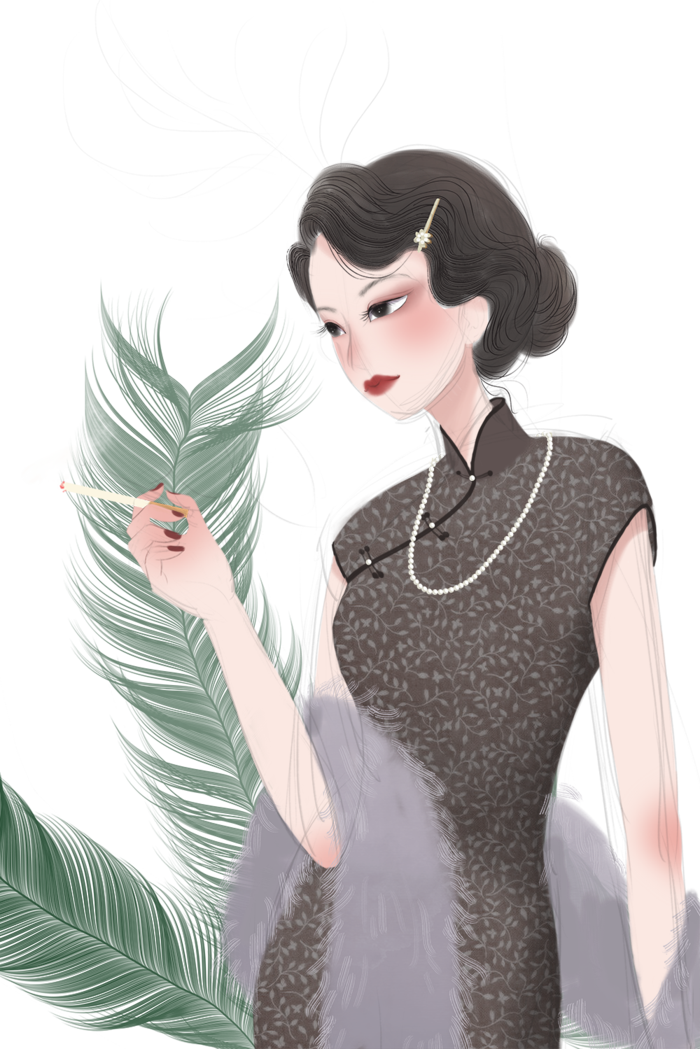 传统旗袍美女 (84)