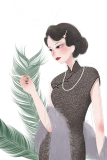 传统旗袍美女 (84)