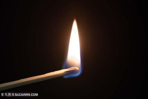 火柴燃烧火焰高清图片
