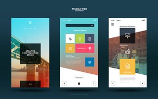 UI多页面包装展示手机APP交互界面样机长图概念PSD设计模板