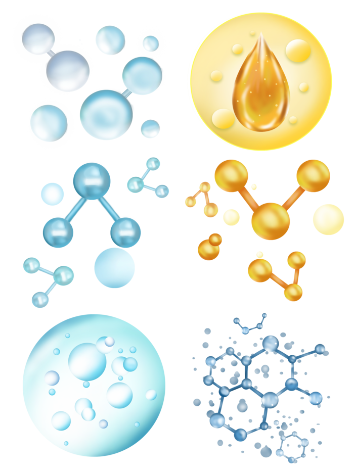 晶莹剔透水分子元素水分子结构元素