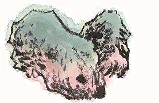 山石绘画jpg素材