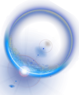 地球透明蓝色光芒球体科技kv主视觉