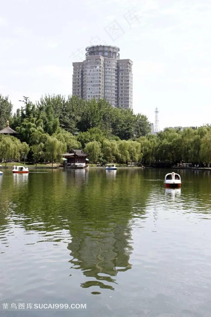 兴庆宫优美的园林景观摄影素材