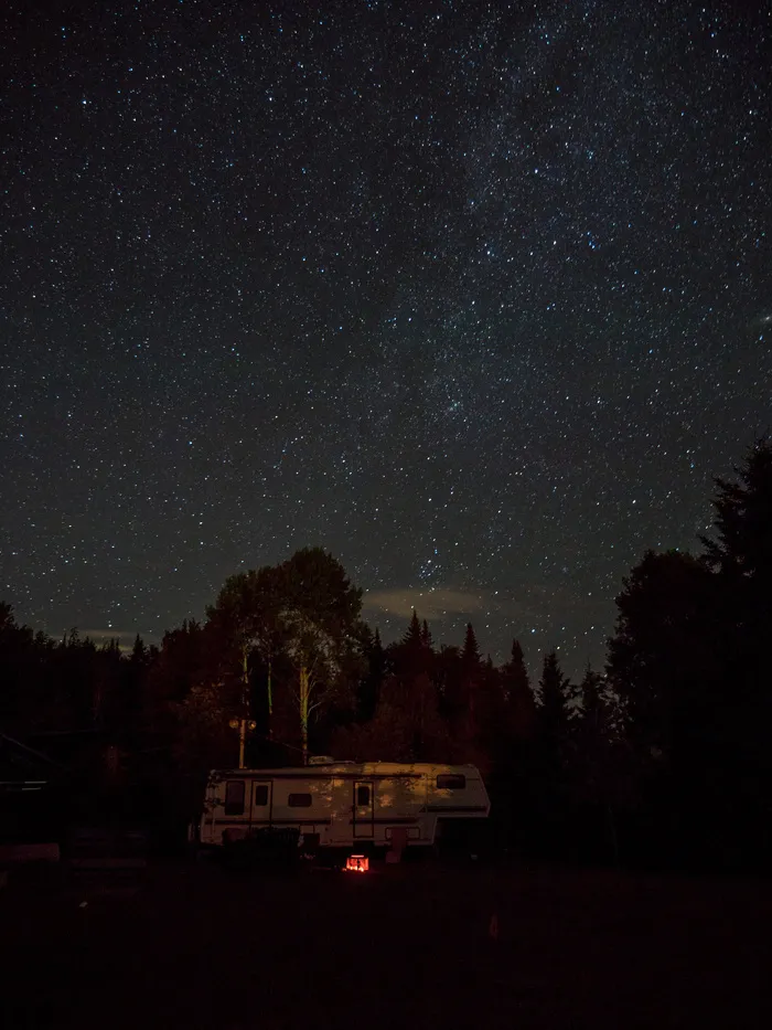 高清唯美星空夜空山林
