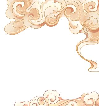 中国风国潮祥云插画手绘云彩图案海报云层装饰背景PSD设计素材