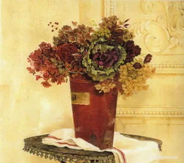 唯美花卉花瓶艺术油画 唯美花卉花瓶艺术油画