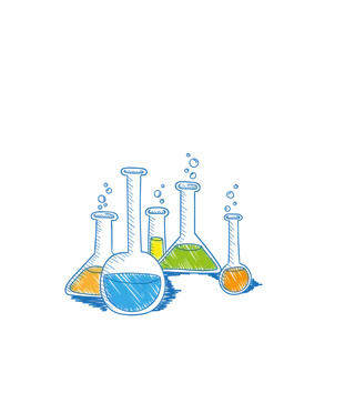烧杯卡通实验容器简笔少儿兴趣班素材