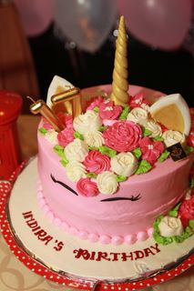 奶油裱花生日蛋糕图片