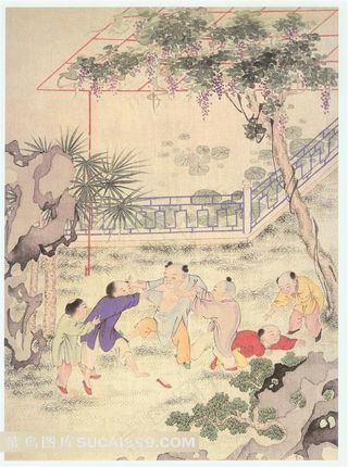 清 焦秉贞 百子团圆图