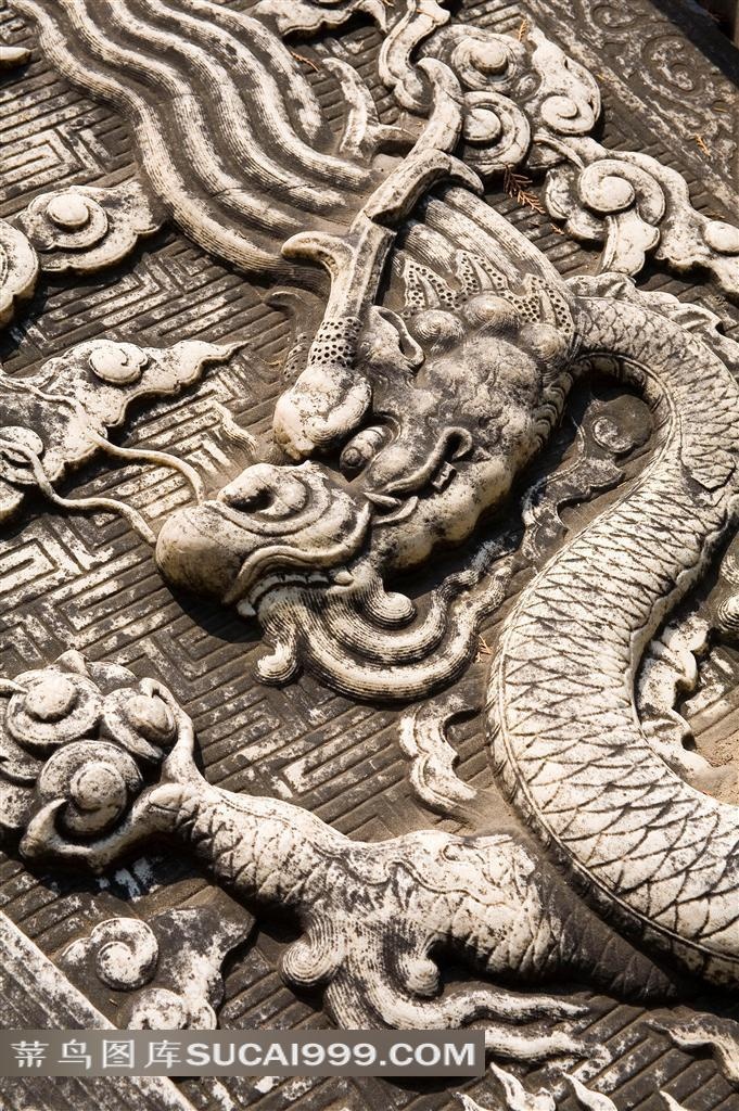 古典龙纹浮雕素材