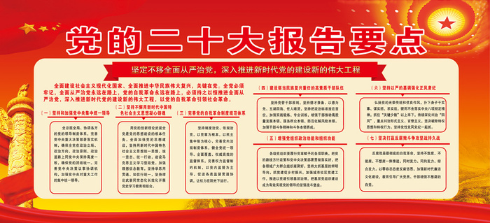 17-18坚定不移全面从严治党，深入推进新时代党的建设新的伟大工程psd模版下载
