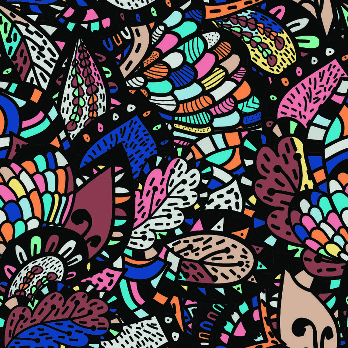 少数民族藏族特色花纹波西米亚风纹理背景图案设计AI矢量图片素材