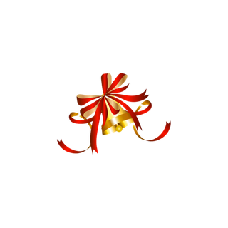 蝴蝶结铃铛卡通简笔