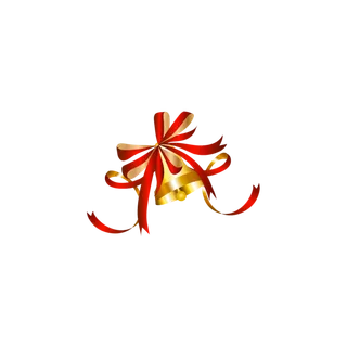 蝴蝶结铃铛卡通简笔