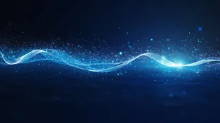 蓝色科技星空光粒子线条背景