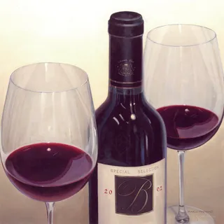 红酒酒杯艺术插画