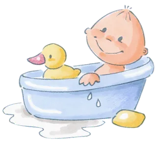 沐浴卡通孩子