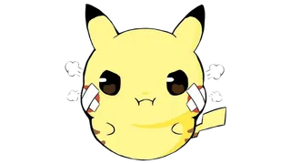 卡通皮卡丘生气