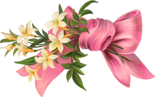 花朵蝴蝶结卡通简笔谷雨