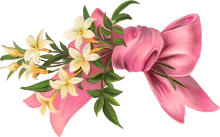 花朵蝴蝶结卡通简笔谷雨