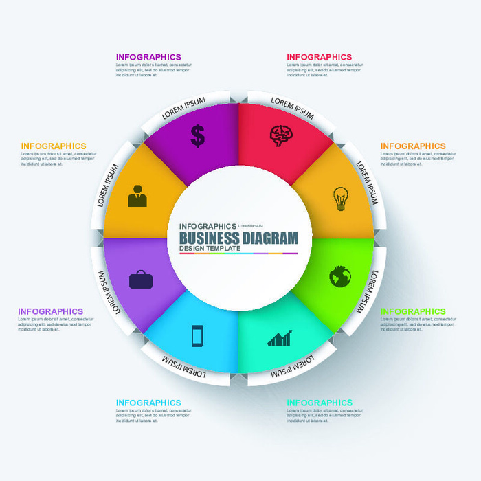 ppt素材3d数据图表模板可视化图形统计标签矢量图标模型ai源文件