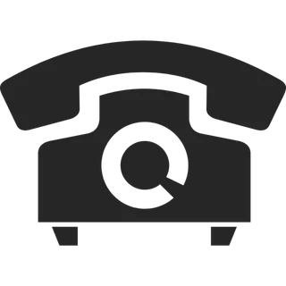 黑色简约座机电话图标