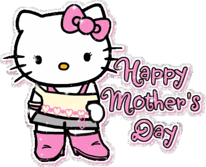 母亲节主题画hellokitty