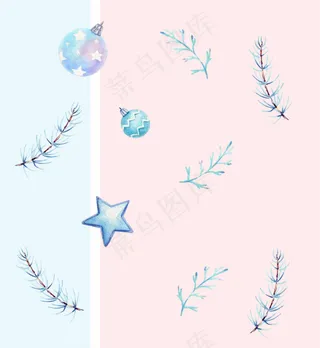 水彩插画-树叶18