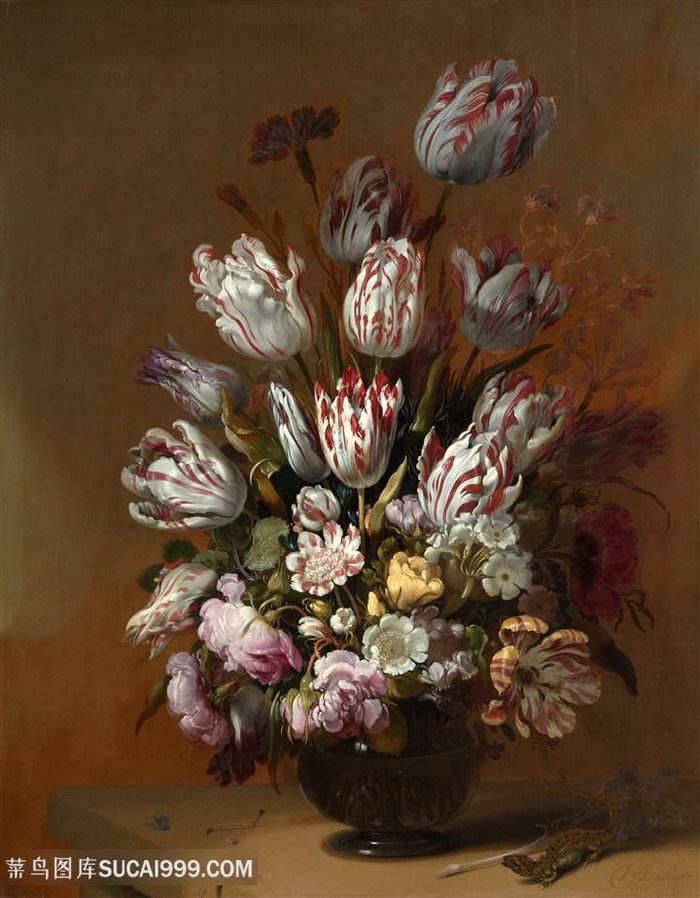 静物花朵油画图片